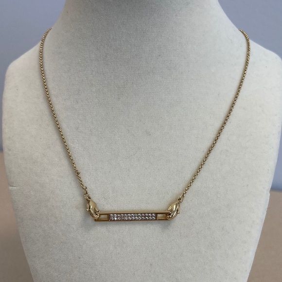 Eddie Borgo Gold Pavé Safety Chain Necklace - NWT - Picture 1 of 5